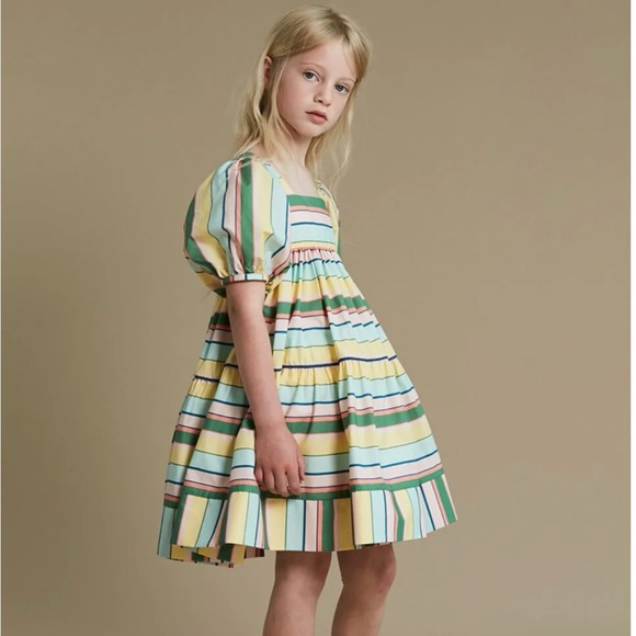 The Middle Daughter Striped Cotton Puff Sleeve Dress. Size 5 years old. - Picture 4 of 13